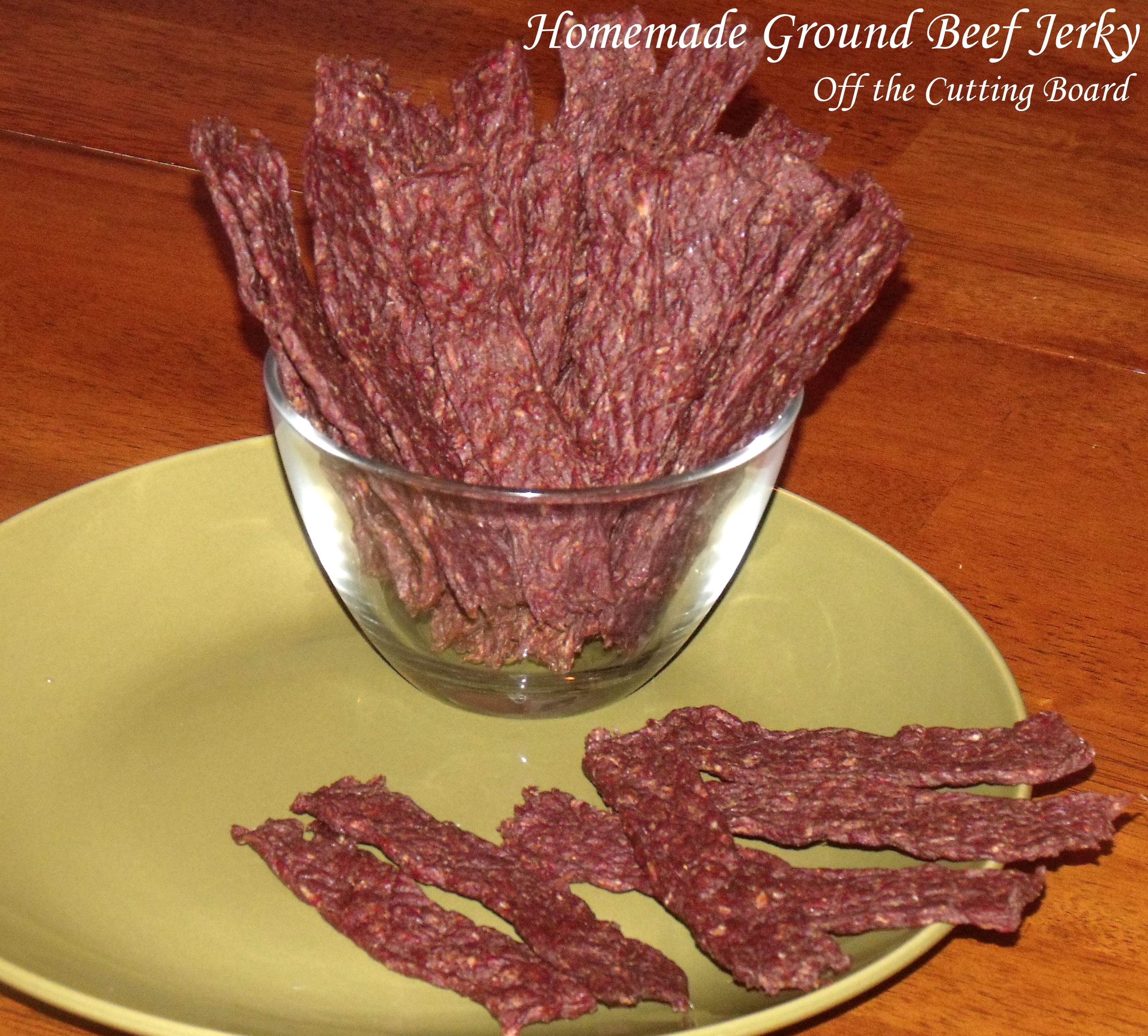 Homemade Ground Beef Jerky Off The Cutting Board